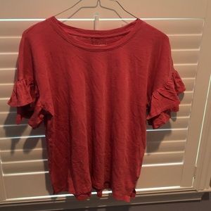 Gap ruffled sleeve shirt